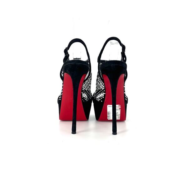 NEW Christian Louboutin Plougesta Alta Strass Embellished Platform Sandals 38.5 - Picture 4 of 8